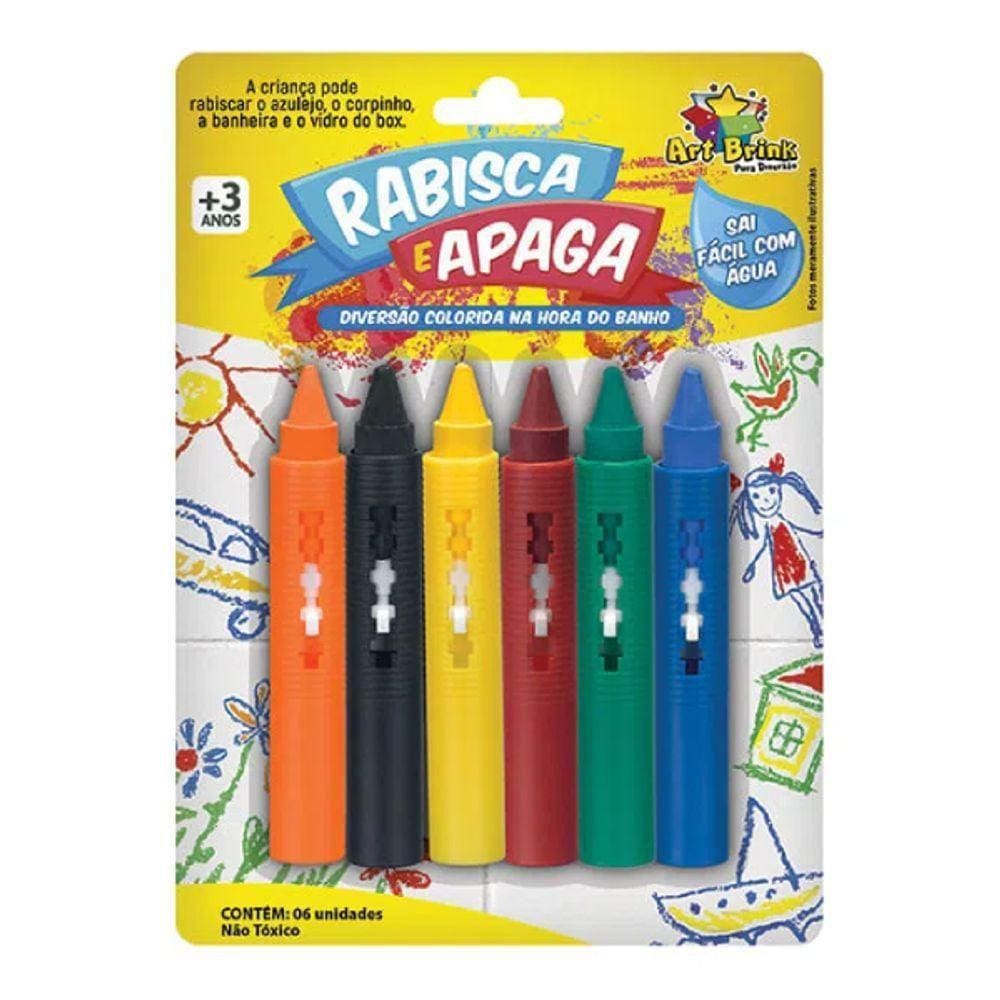 Caneta Rabisca E Apaga Com 6 - Art Brink