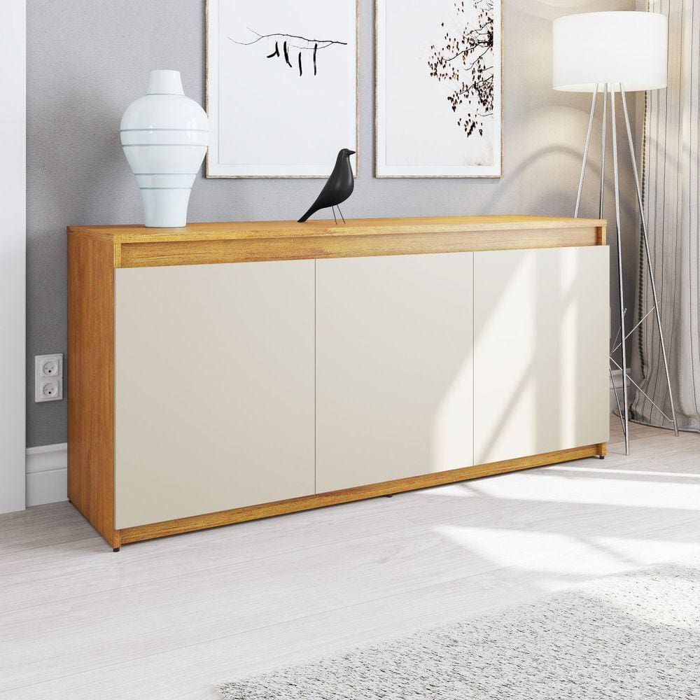 Buffet para Sala de Jantar 135,6 x 74,5cm Bart Viero Marrom/Off White