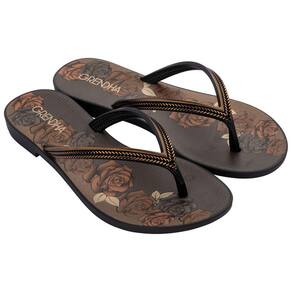 Chinelo Dedo Feminino Grendha Mais Açai Flores 18060