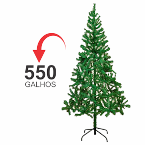 Árvore Pinheiro de Natal Tradicional Verde Pinheirinho Canadense Decoração Natalina 550 Galhos 210cm