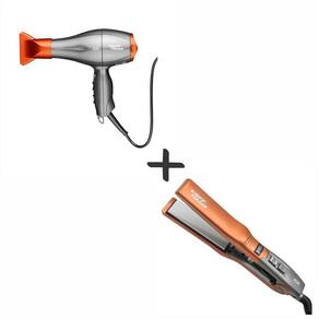 Kit Secador Cabelo Taiff 2500w + Prancha Profissional Vulcan