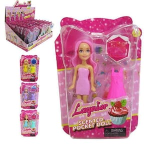 Boneca Perfumada Troca Roupa De Plastico + Acessorios 4 Peca