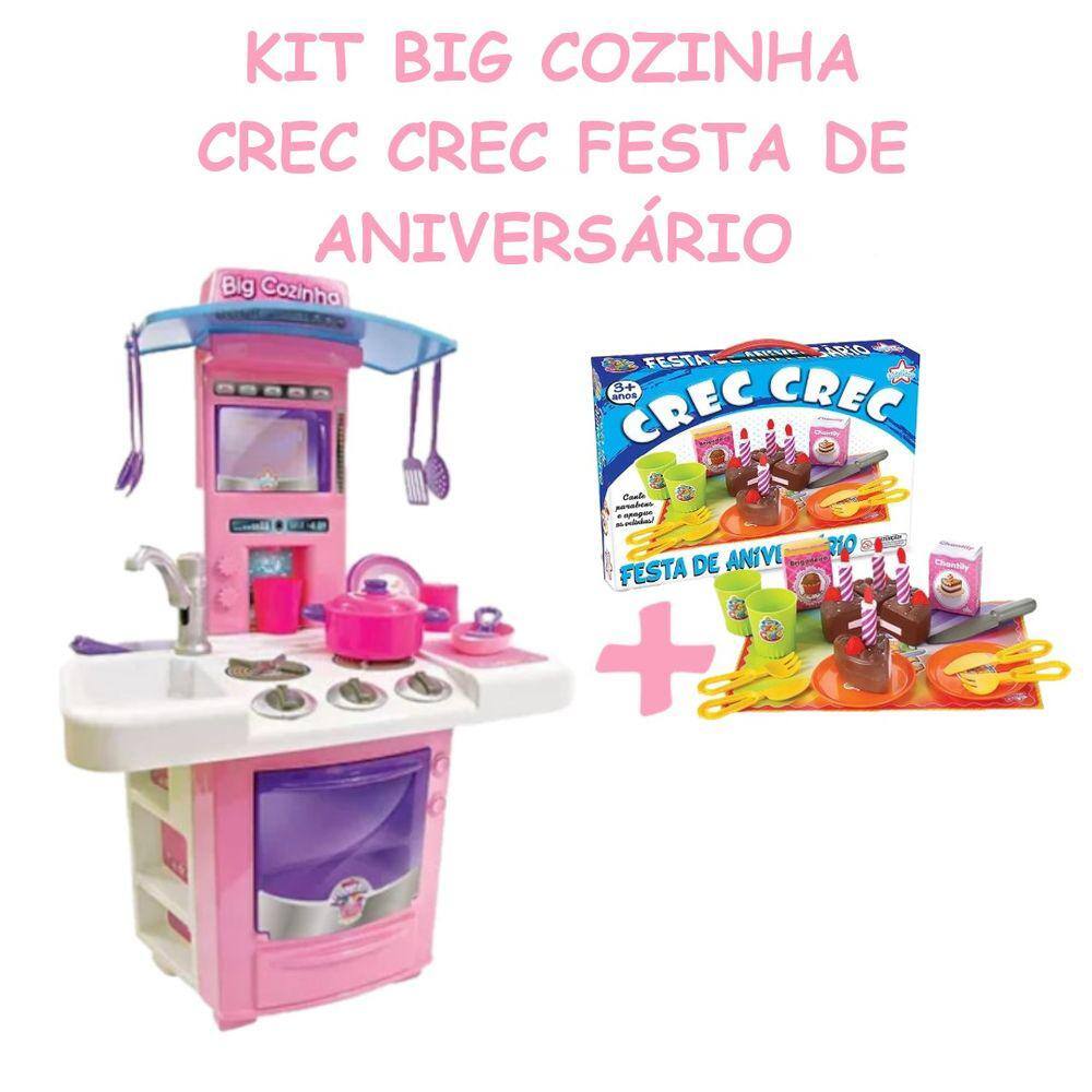 Kit Comidinhas De Brinquedo Bolo + Pizza Da Barbie Cotiplas