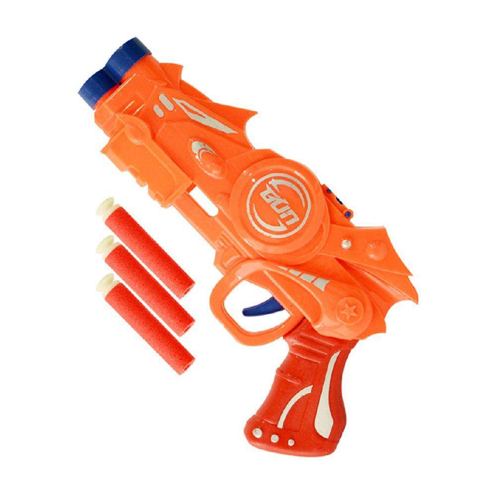 Arminha de Brinquedo Pistola Nerf Lança Dardos Tiro ao Alvo Azul +