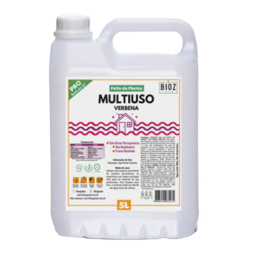 Kit 2X: Multiuso Limpeza Biodegradável Verbena BioZ Green 5L