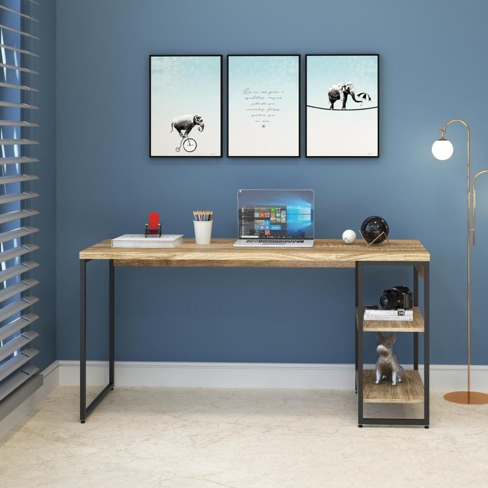 Mesa c/Estante Baixa 150X64X75cm C/02 Prateleiras