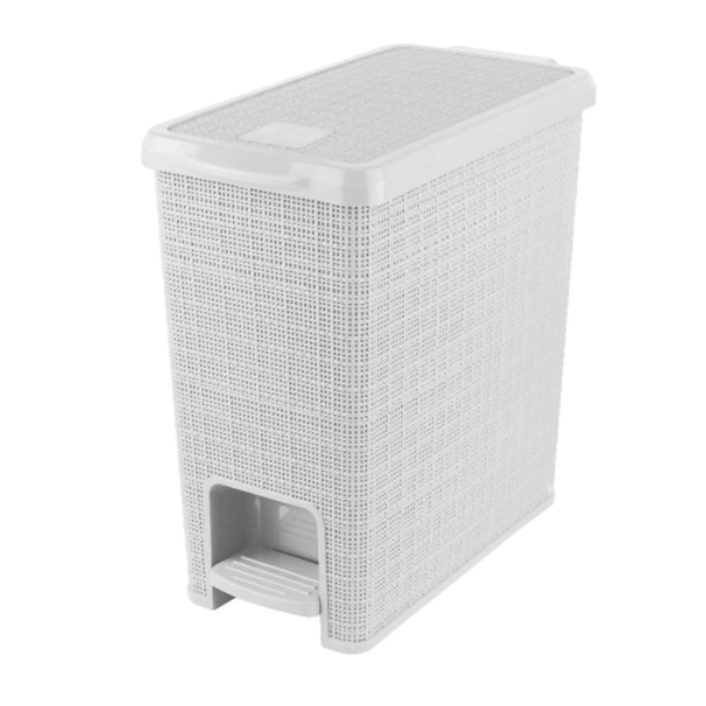 Lixeira Juta Retangular 12L Branco Nitron