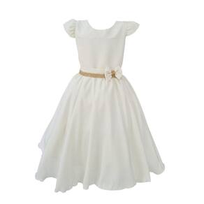 Vestido Casual Off White Infantil Daminha Primeira Comunhão