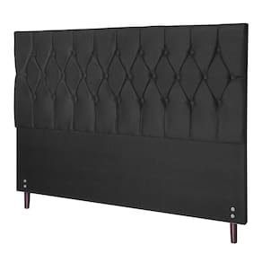 Cabeceira Madri Para Cama Box Casal 144 Cm Suede Preto