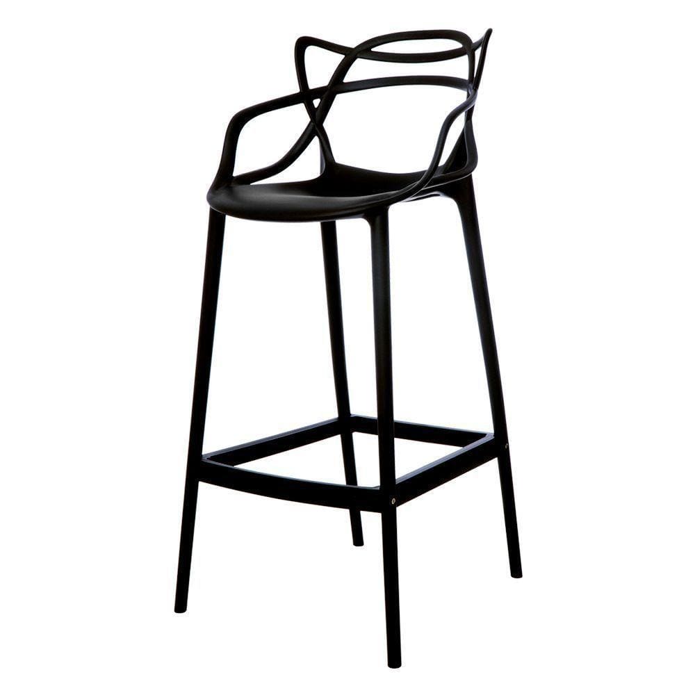 Banqueta Allegra Preta Polipropileno