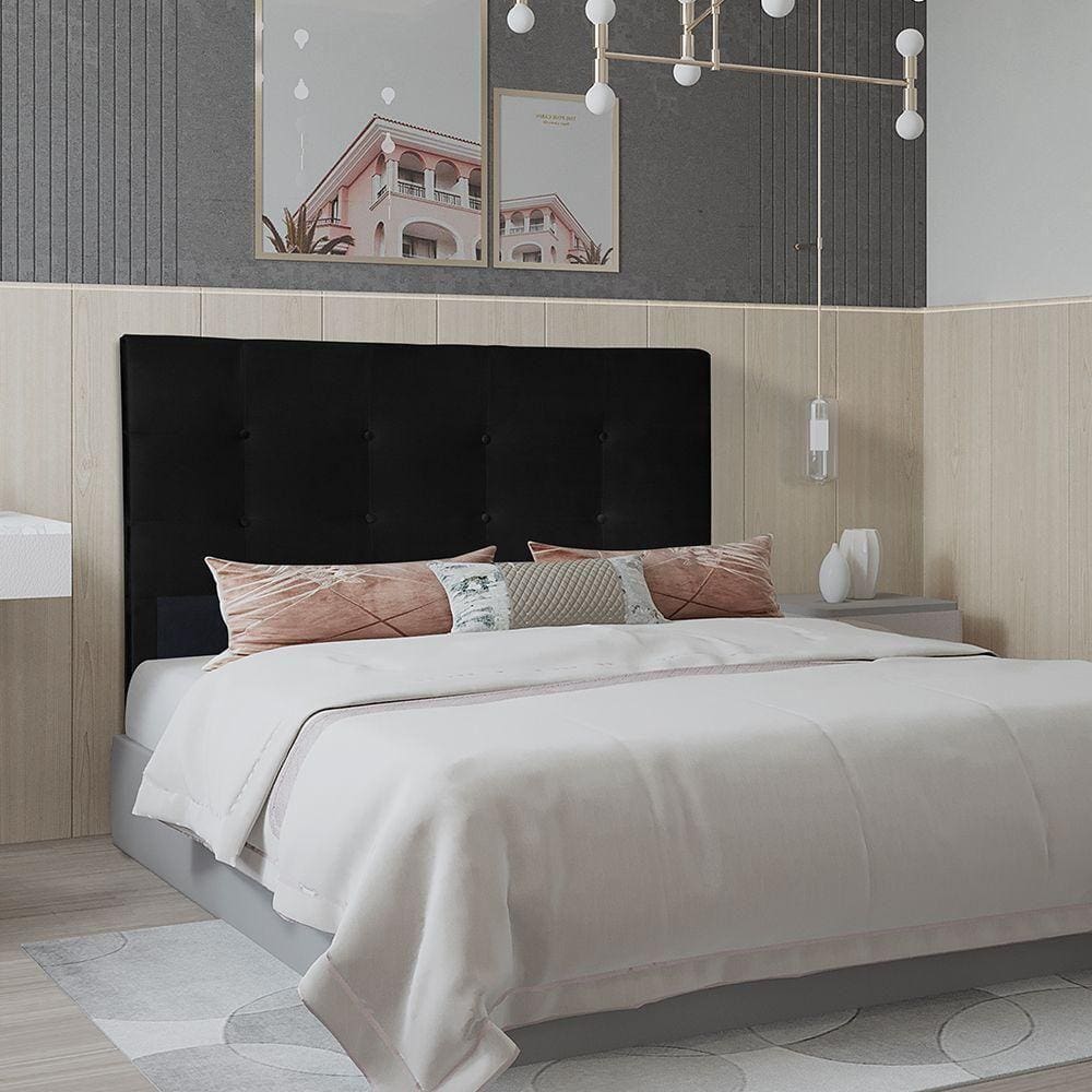 Cabeceira Casal 1,95m Berlim Corino Preto