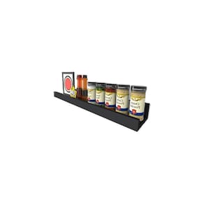 Prateleira Tempero Simples 55 Cm Preto Em Mdf