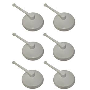 Kit com 6 Ducha Chuveiro Fria 170mm De Polipropileno Branco Banheiro Piscina Área externa