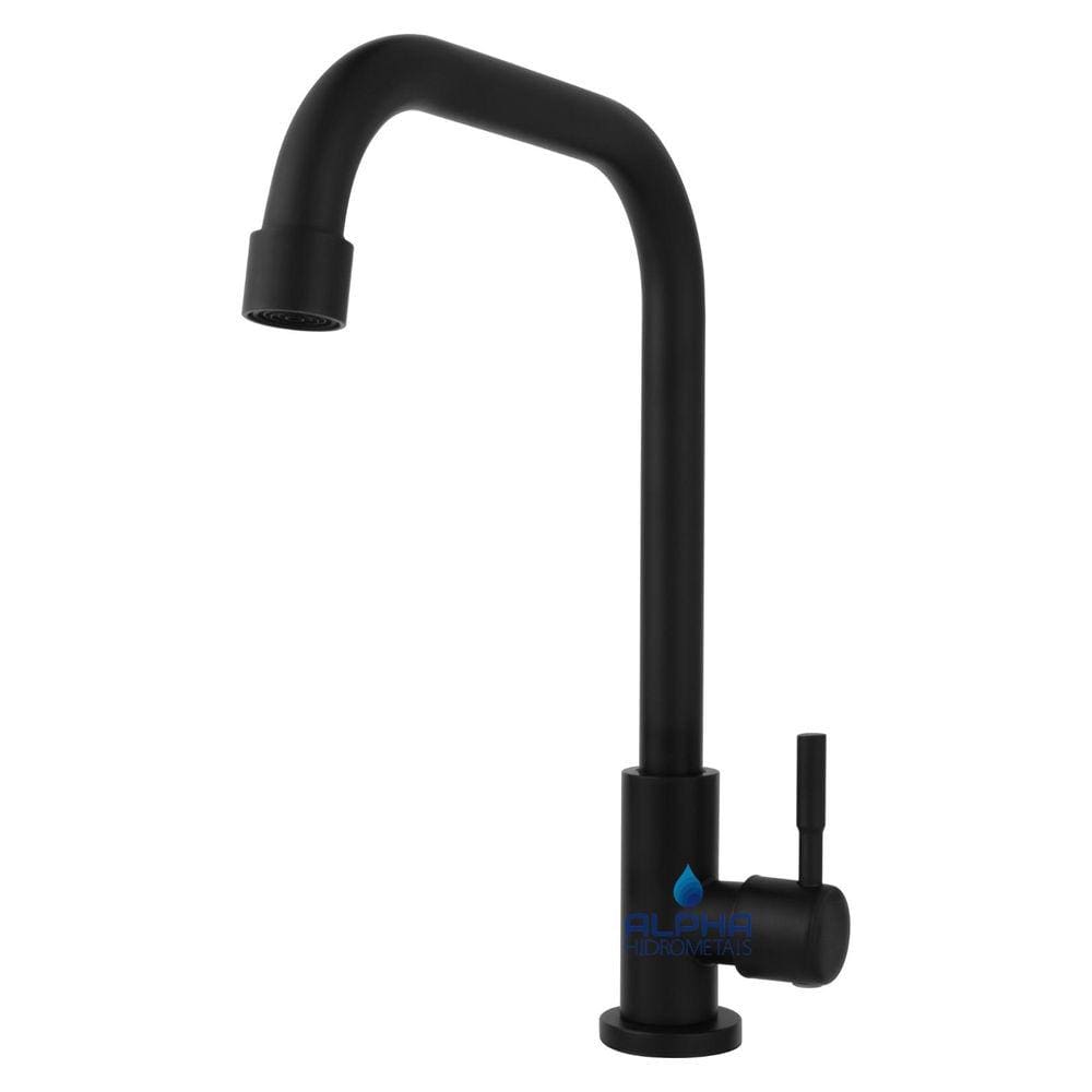 Torneira De Cozinha Monocomando Gourmet 90º Preta 1017