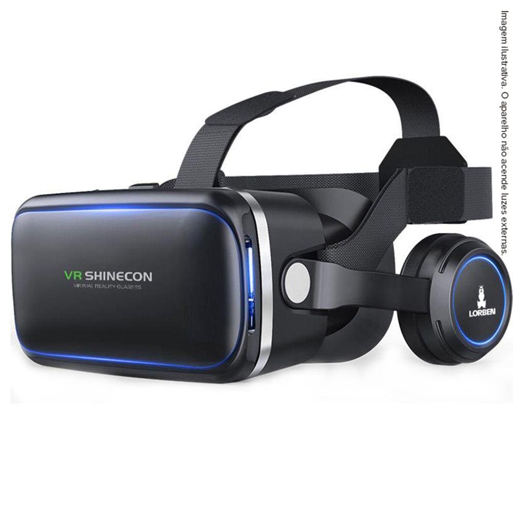 Óculos Vr Realidade Virtual 3d Fone Ouvido Estéreo Lorben