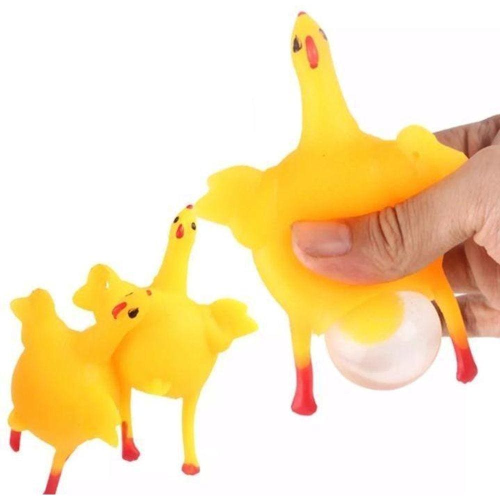 Chaveiro Squishy Franguinho Ovo Fidget Toy 2 Unidades