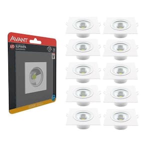 Kit 10 Spot 3w 3000K Led Direcional Embutir Redonda Avant