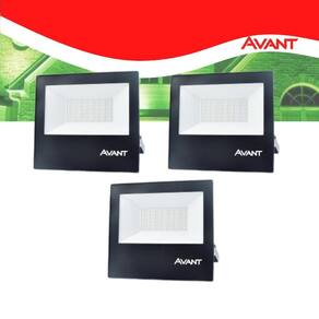 Kit 3 Refletor Led Slim 200 6500k Branco-frio Avant