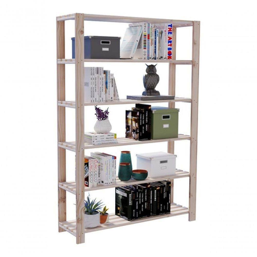Organizadora 6 Prateleiras Livreiro Moderno Pinus