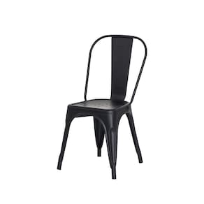 Cadeira Tolix Iron Preto Fosco Aço Industrial Bar