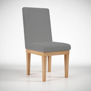 Cadeira Estofada Reforçada Para Mesa De Jantar Tecido Grafite