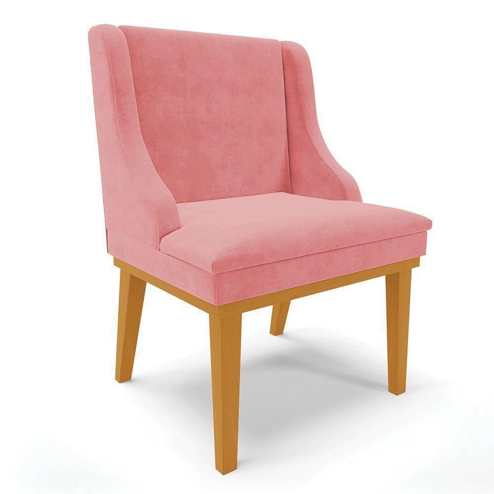 Cadeira De Jantar Liz Suede Rosê
