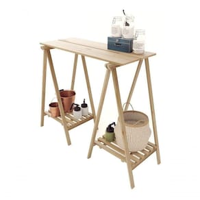 Cavalete 100 Cm Suporte De Balcão Mesa, C/ Tábua