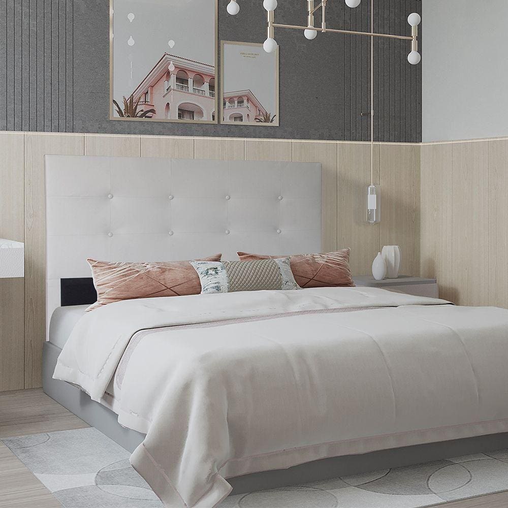 Cabeceira Solteiro 0,90m Berlim Corino Branco