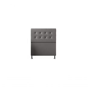 Cabeceira Atenas 90 Cm Cama Box Solteiro Suede Cinza