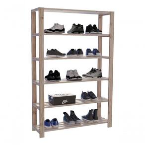 Organizador De Sapatos Modelo Estante 6 Prateleiras Pinus