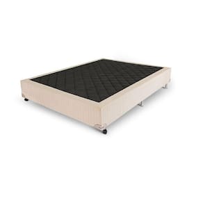 Base Box Casal 138x188x25cm Veludo Prorelax Bege