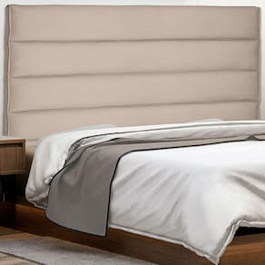 Cabeceira Solteiro Estofada Suede 90cm La Italiana Spezzia Bege
