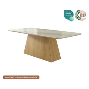 Mesa Para Sala De Jantar Helena D 2,10 Nature/Off White