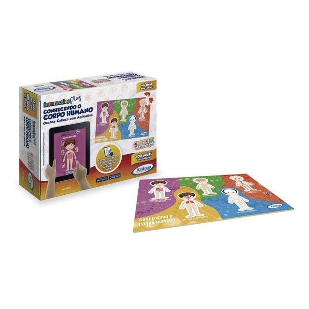 Quebra Cabeça Conhecendo o Corpo Humano Interativo 100peças