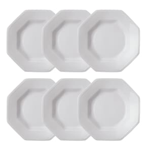 Jogo Conjunto de Pratos Fundos Porcelana Schmidt Prisma com 6 Peças