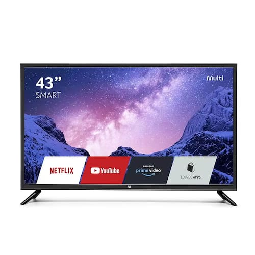 Menor preço em Smart TV Multilaser 43 Full HD, HDMI, USB, Wifi Multilaser TL046