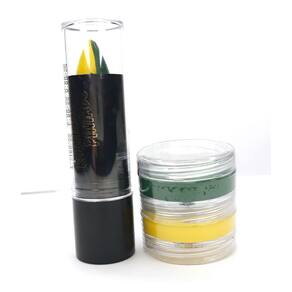 Kit Batom e Torre Duas Cores Verde e Amarelo Brasil Copa