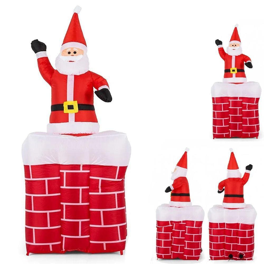 Papai Noel Inflavel Sobe Desce Natalino Chamine Animado Decoraçao Natal Salao Loja Festa Casa Enfeite
