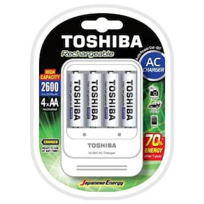 Carregador de Pilhas AA/AAA TNHC-6GAE4 CB c/ 4 AA TOSHIBA
