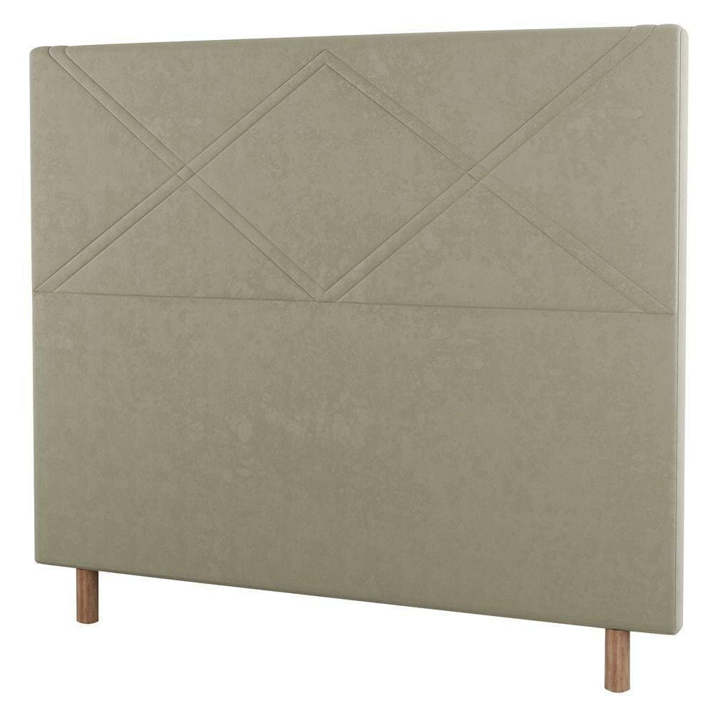Cabeceira Cama Box Solteiro Cairo 90cm Corano Bege