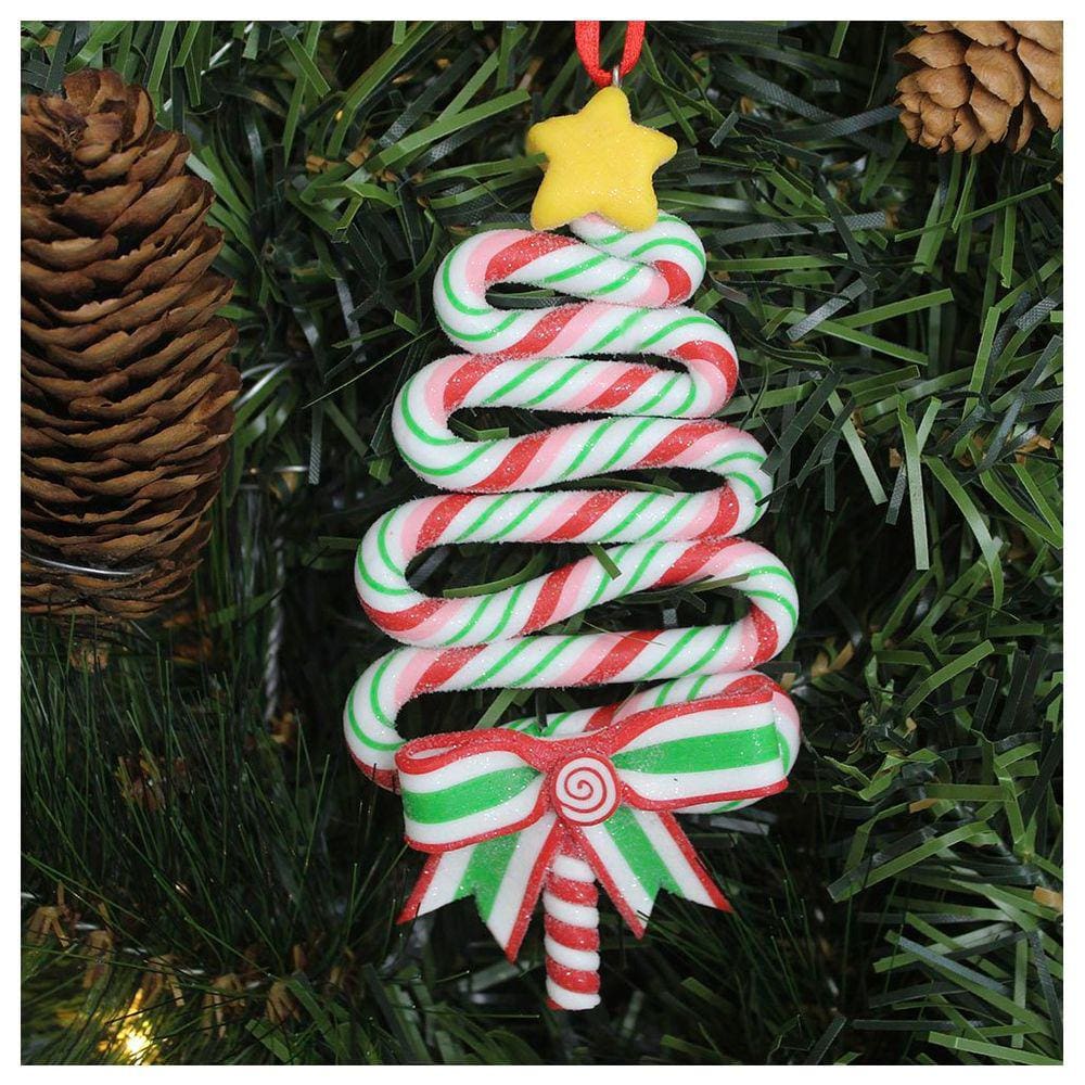 Kit 8 Enfeite Pendente Para Árvore De Natal Pinheirinho 13,5cm