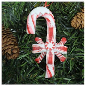 Kit 6 Enfeite Pendente Para Árvore De Natal Doce Bengala 12cm