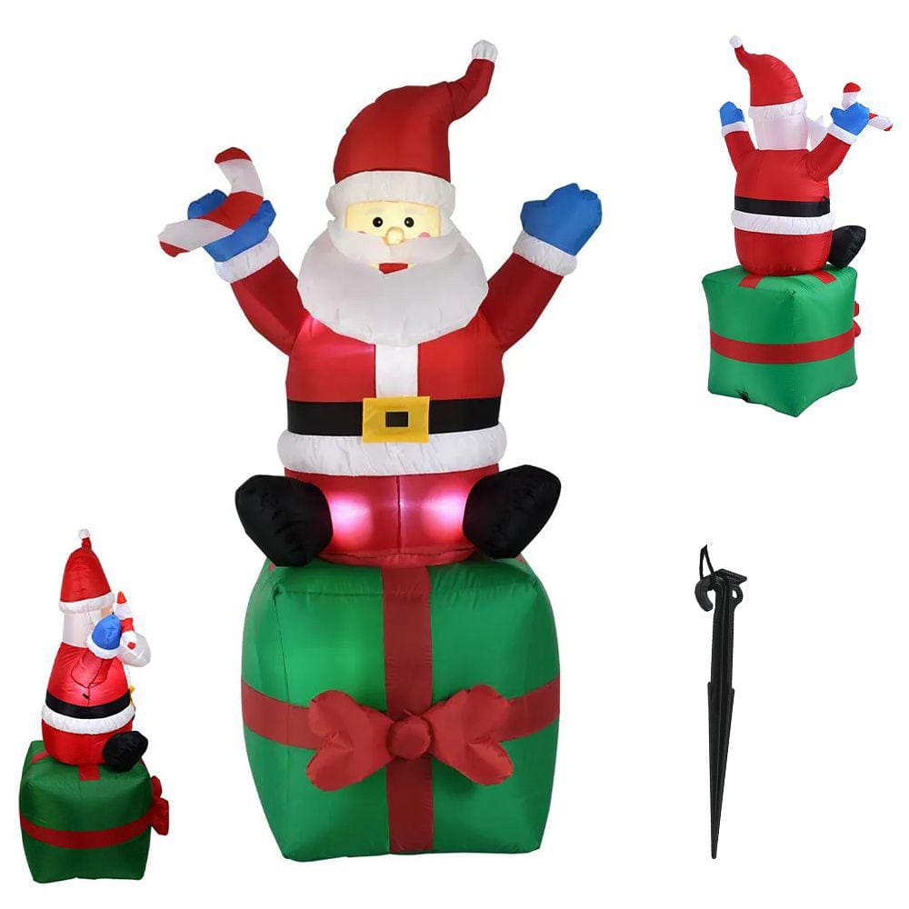 Papai Noel Natal Presente Grande Luz Led Enfeite Natalino Decoraçao Casa Festa Evento Shopping Iluminaçao