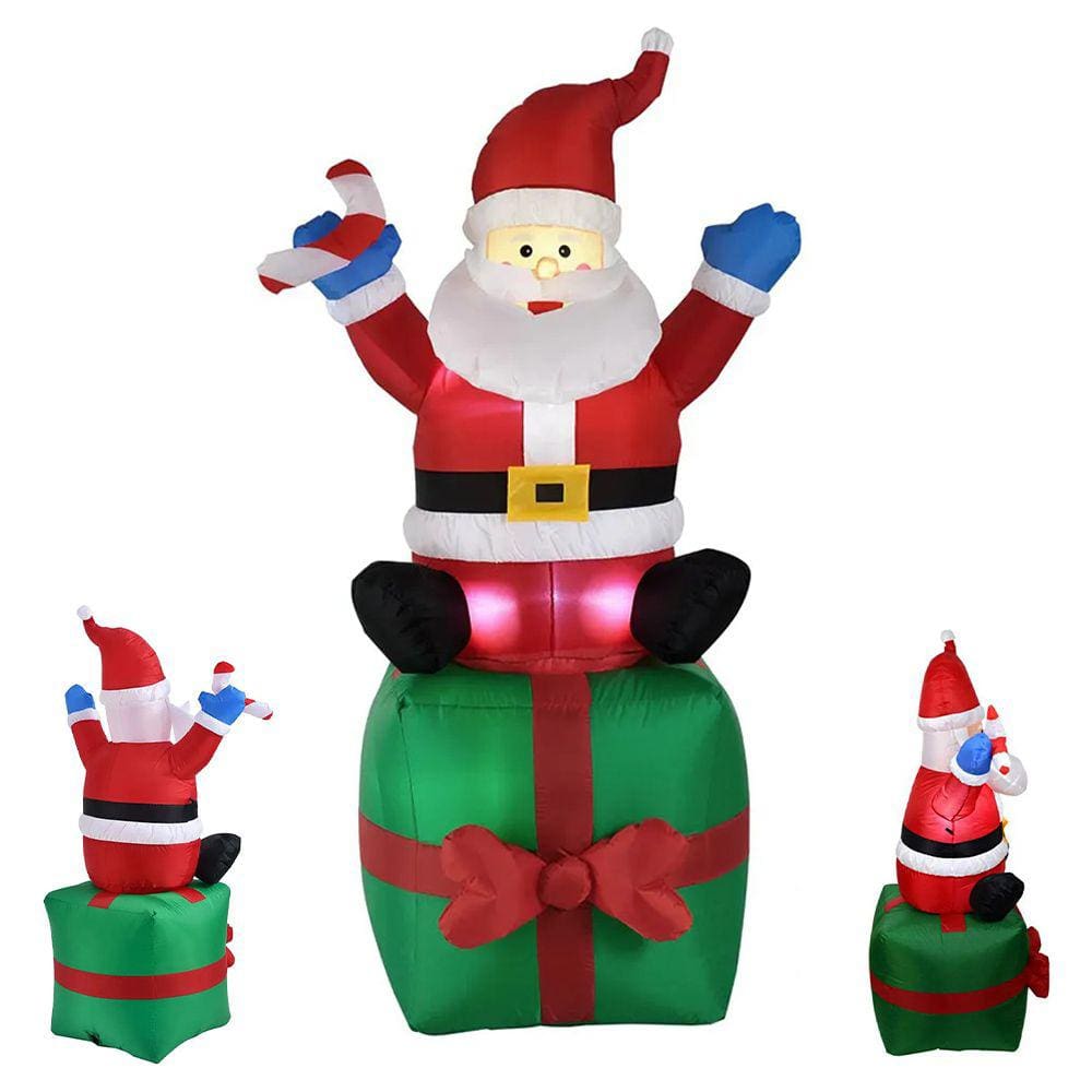 Papai Noel Com Presente Enfeite Natalino Led Natal Decoraçao Evento Festa Casa Pisca Pisca Evento Shopping Casa