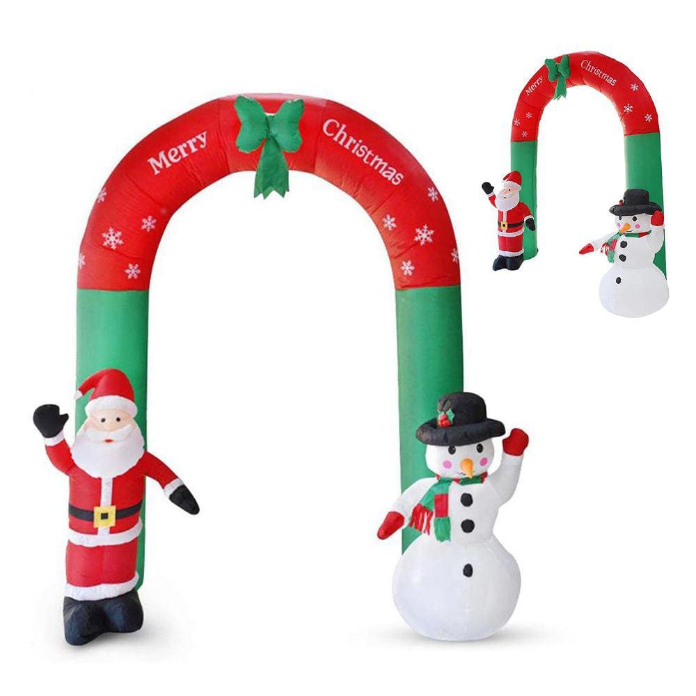 Arco Inflavel Natal Portal 2M40cm Decoraçao Natalina 110V Enfeite Boneco de Neve Papai Noel Casa Jardim Comercio Shopping Festa