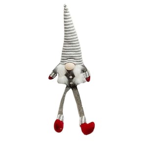 Boneco Duende Sentado Natal Cinza - Casambiente Natal300-C