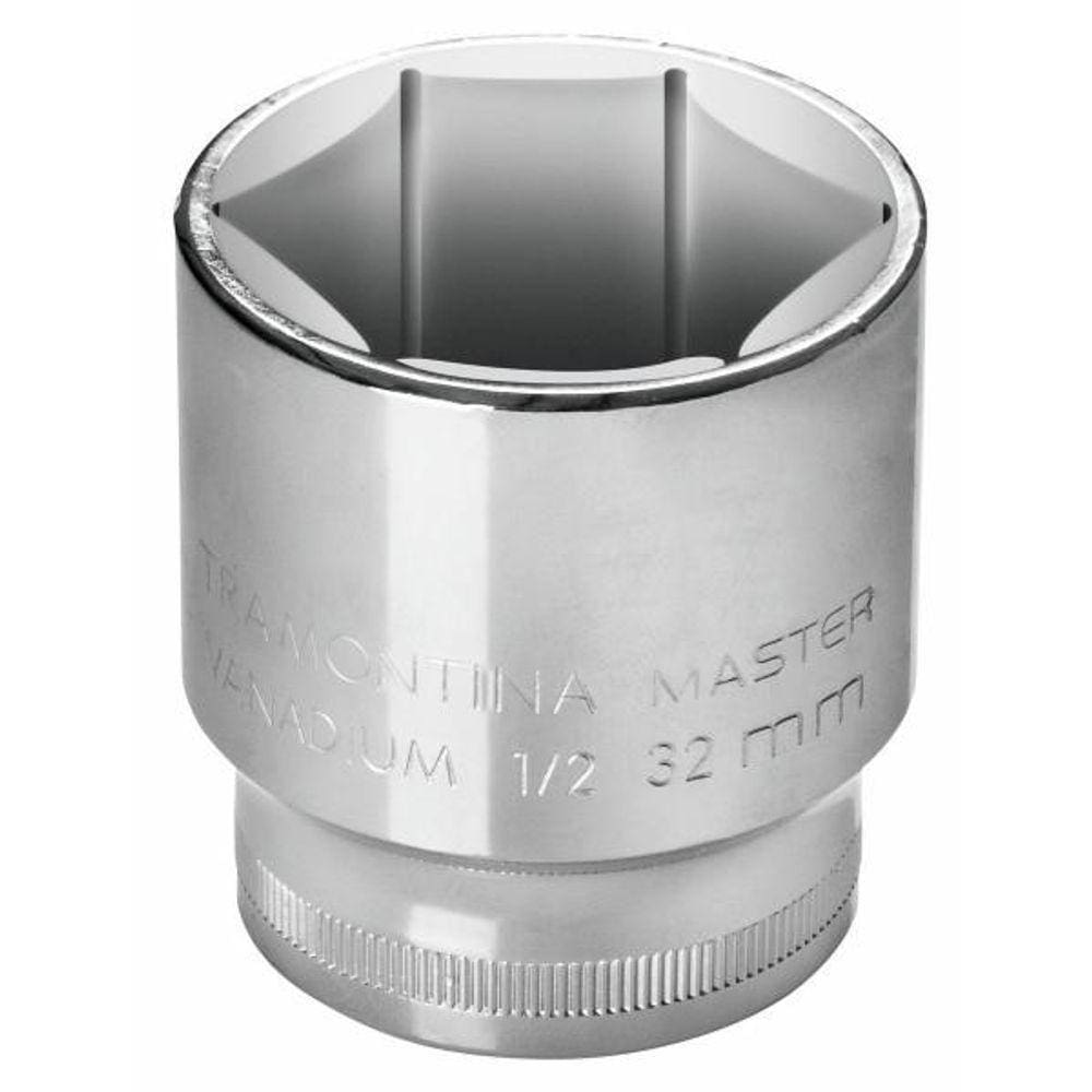 Soquete Sextavado 30 Mm Encaixe 1/2" Tramontina Em Aço