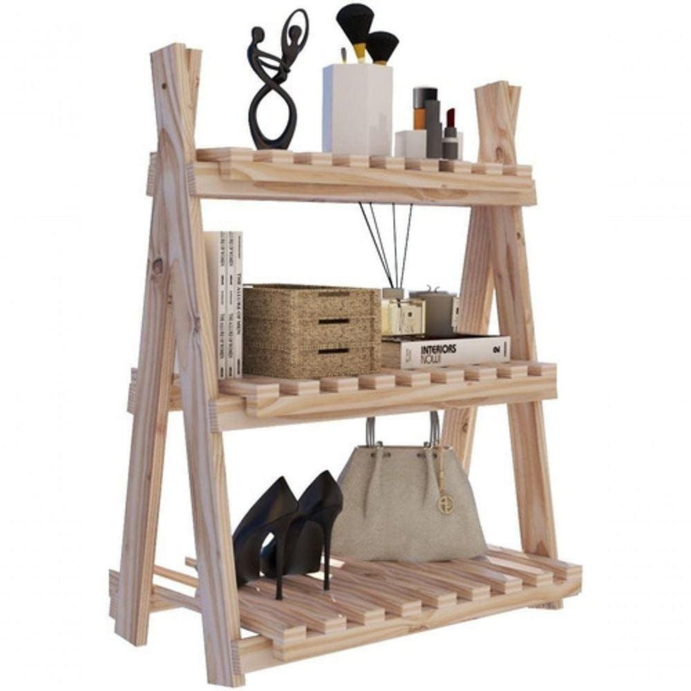 Prateleiras Decorativas Dobraveis Dupla Pinus