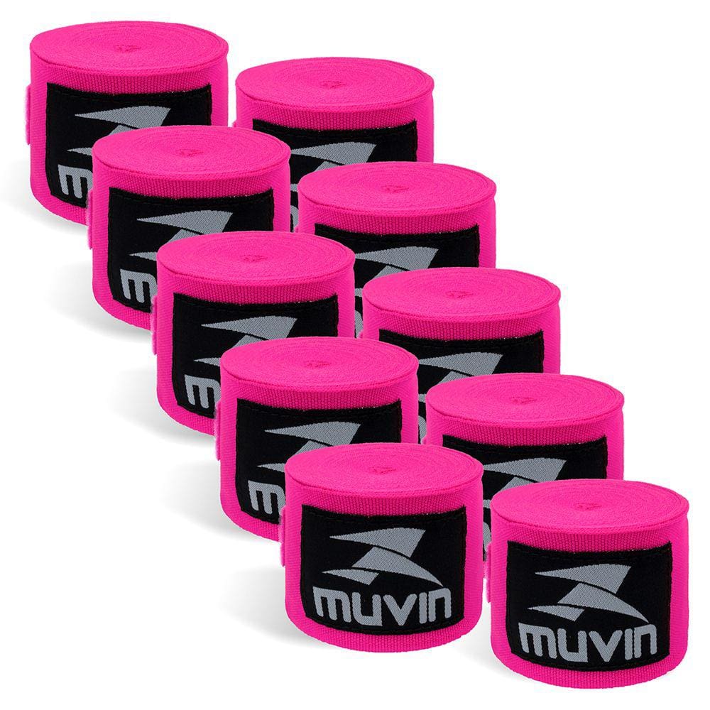 Kit Bandagem Elástica 5m Muvin c/ 5 Pares - Boxe Muay Thai