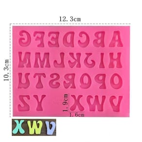 Molde De Silicone Alfabeto Letras Maiúsculo Liso